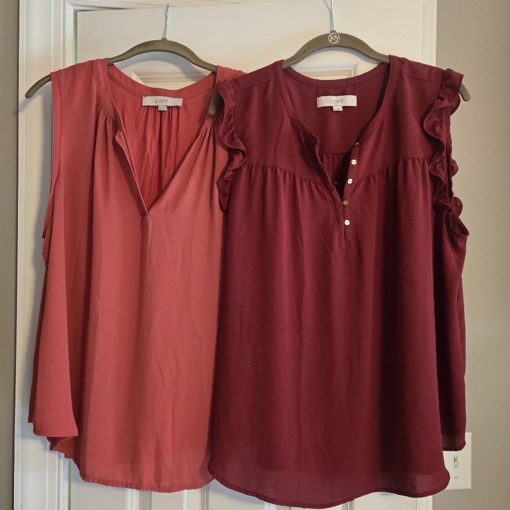 2 Loft XL sleeveless tops